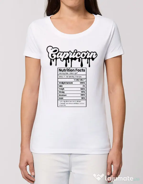 Tricou STANLEY STELLA dama Zodiac | Capricorn Alb