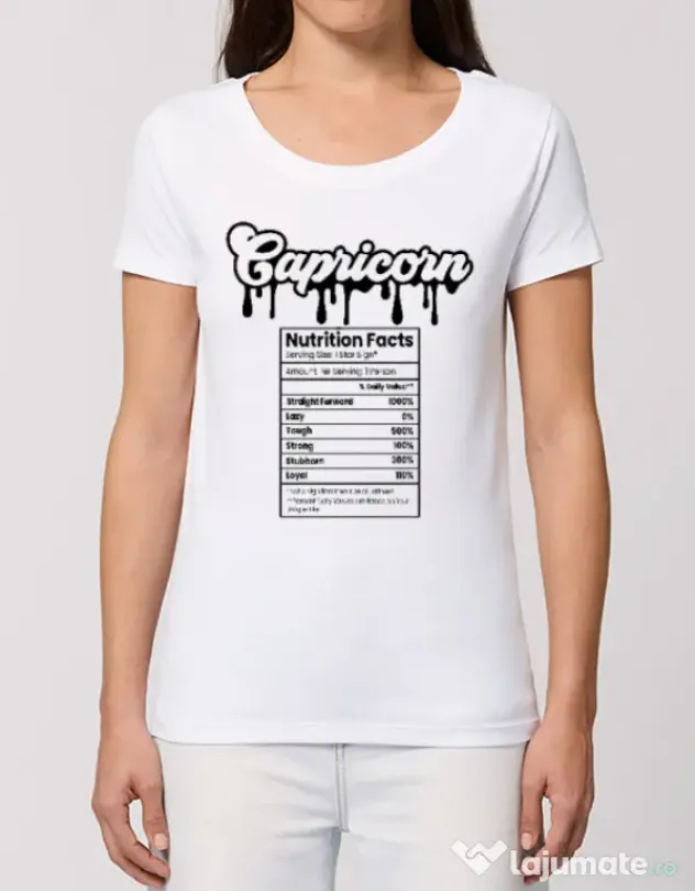 Tricou STANLEY STELLA dama Zodiac | Capricorn Alb