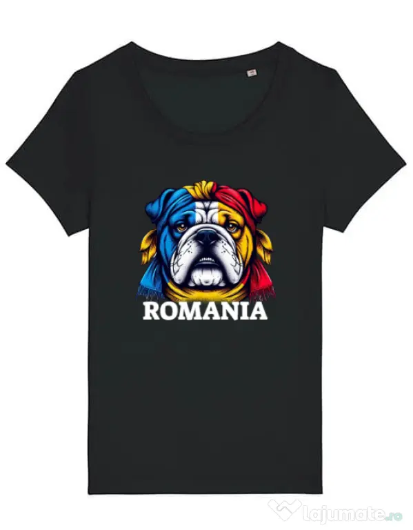 Tricou STANLEY STELLA dama BULLDOG ROMANIA Negru