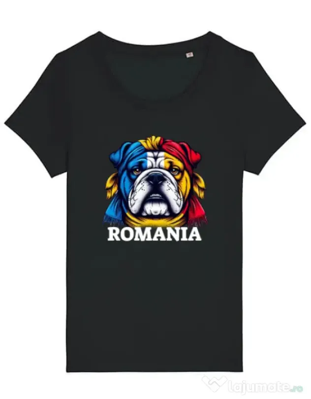 Tricou STANLEY STELLA dama BULLDOG ROMANIA Negru