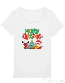 Tricou STANLEY STELLA dama Hei, prietenii mei de Crăciun! Alb