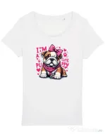 Tricou STANLEY STELLA dama CUTE PUPPY Alb