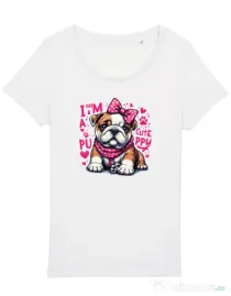 Tricou STANLEY STELLA dama CUTE PUPPY Alb