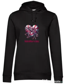 Hanorac dama cu gluga Valentine\'s Day 2025 Negru