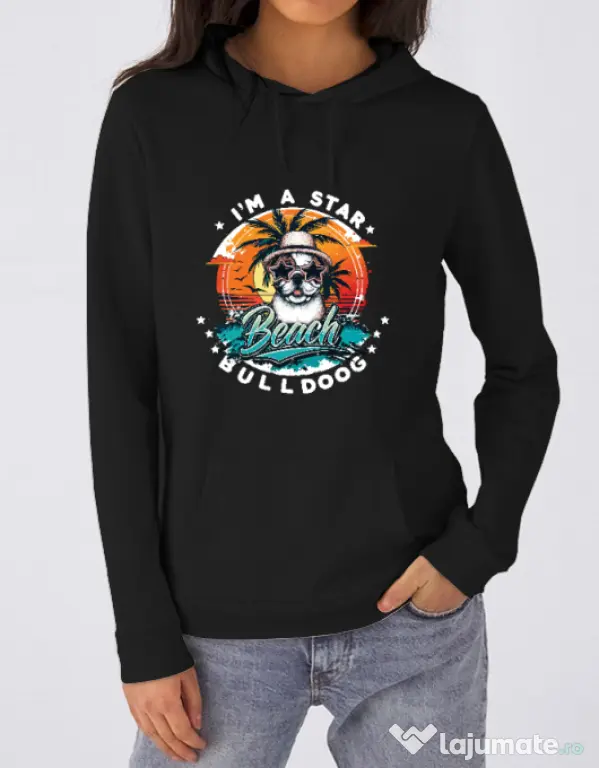 Hanorac dama cu gluga BULLDOG 12 Negru