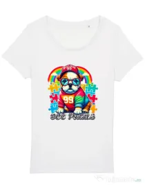 Tricou STANLEY STELLA dama BULLDOG 101 Alb