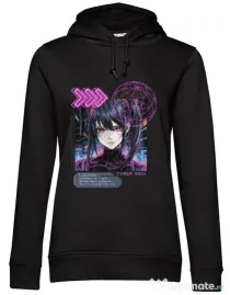Hanorac dama cu gluga CYBER SOUL Negru
