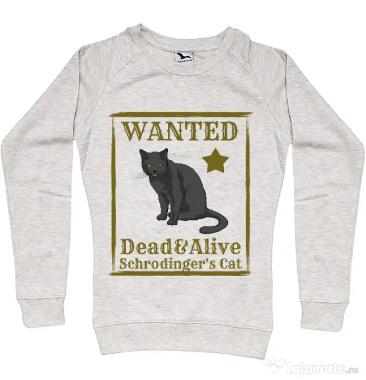 Bluza ADLER dama Wanted cat Migdala melanj