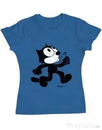 Tricou ADLER dama Felix the cat Albastru azuriu