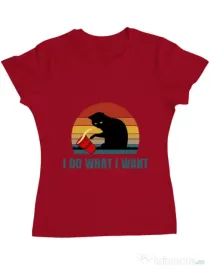 Tricou ADLER dama I do what i want Rosu