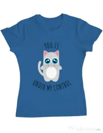 Tricou ADLER dama Under my control Albastru azuriu