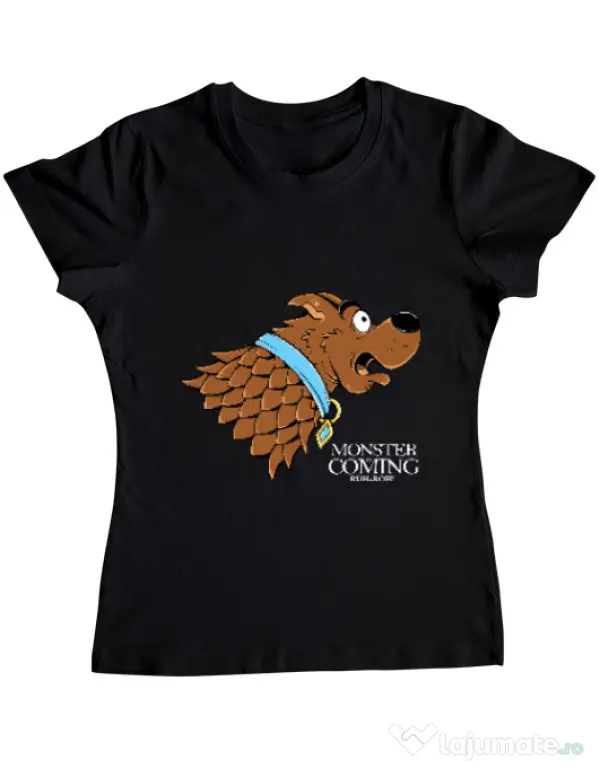 Tricou ADLER dama Monster is coming Negru