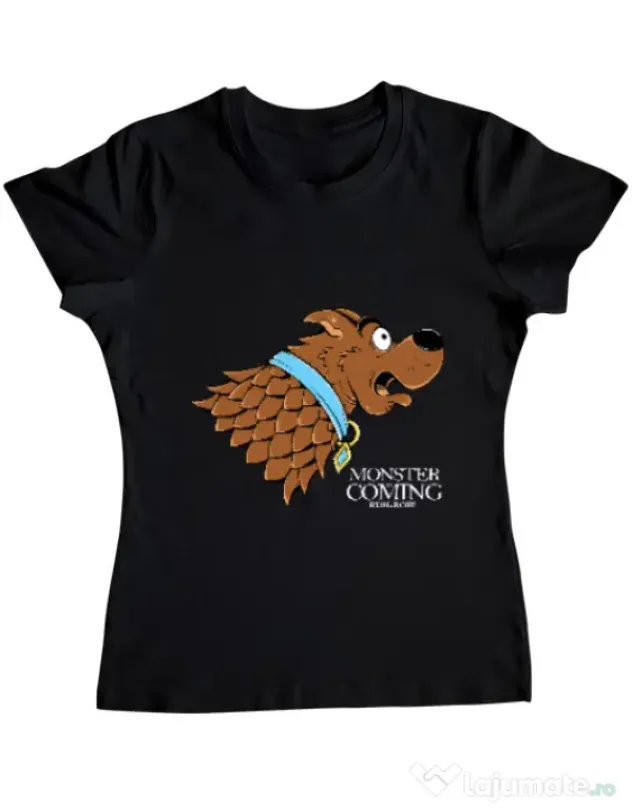 Tricou ADLER dama Monster is coming Negru