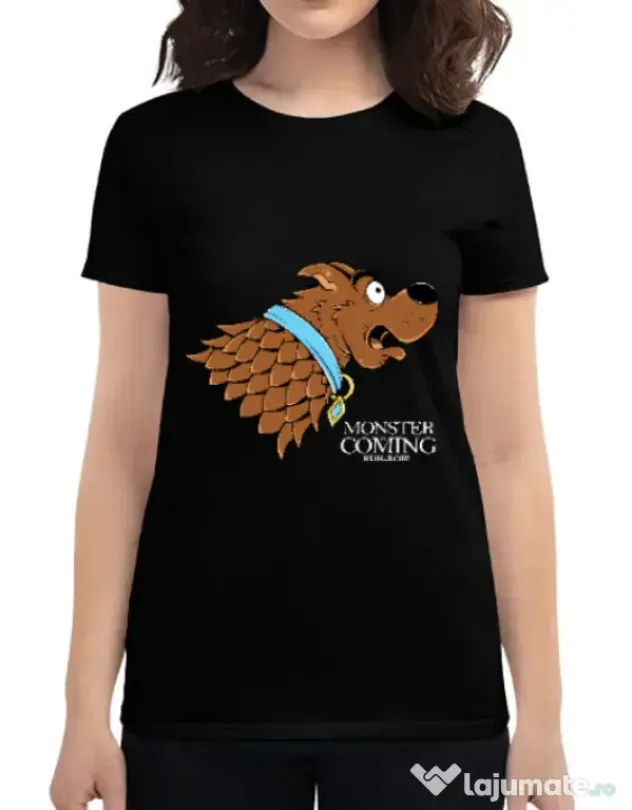 Tricou ADLER dama Monster is coming Negru
