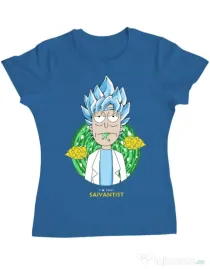 Tricou ADLER dama I'm just saiyantist Albastru azuriu