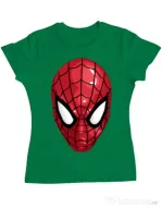 Tricou ADLER dama Spiderman mask Verde mediu