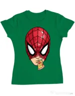 Tricou ADLER dama Spiderman pizza Verde mediu