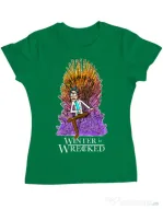 Tricou ADLER dama Winter is wrecked Verde mediu