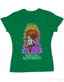 Tricou ADLER dama Winter is wrecked Verde mediu