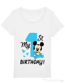 Tricou STANLEY STELLA dama My first birthday Alb