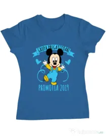 Tricou ADLER dama Absolvire Mickey Mouse Albastru azuriu