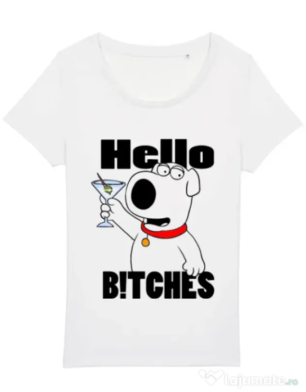 Tricou STANLEY STELLA dama Hello bitches Alb