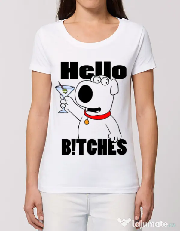 Tricou STANLEY STELLA dama Hello bitches Alb
