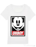 Tricou STANLEY STELLA dama Oh boy Alb