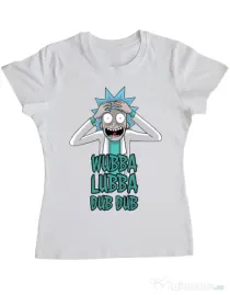 Tricou ADLER dama Wubba Lubba Dub Dub Alb