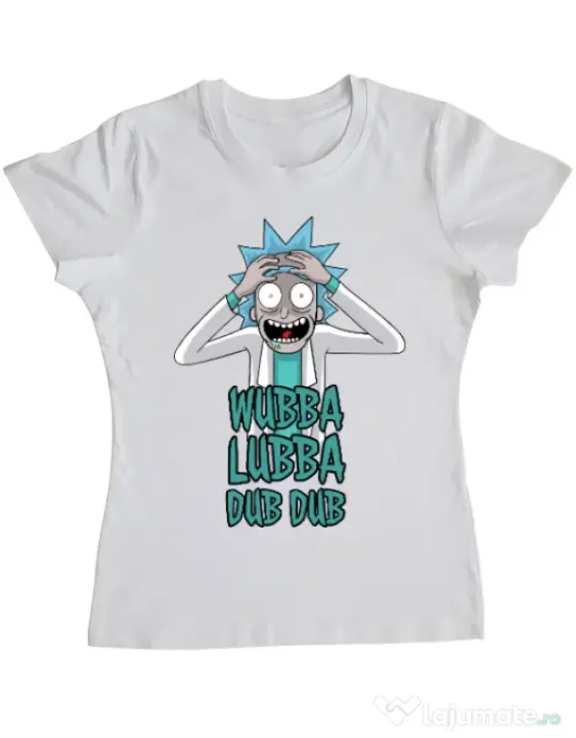 Tricou ADLER dama Wubba Lubba Dub Dub Alb