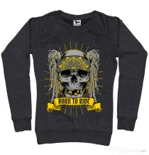 Bluza ADLER dama Born to ride Negru melanj