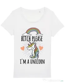 Tricou STANLEY STELLA dama Bitch Please Alb
