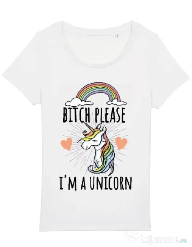 Tricou STANLEY STELLA dama Bitch Please Alb