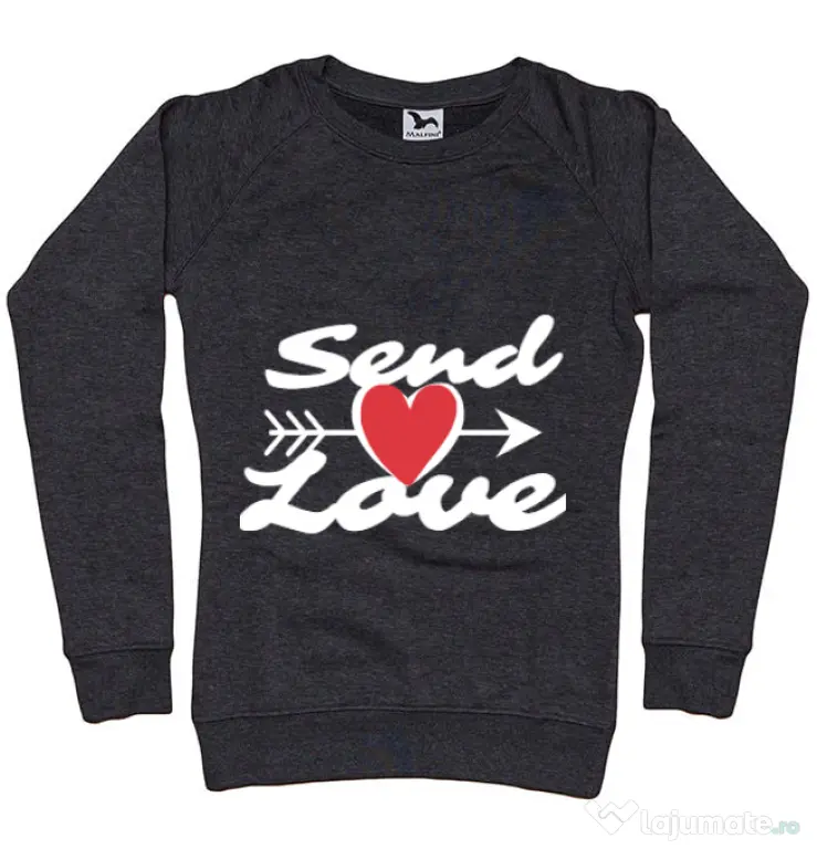 Bluza ADLER dama Send love Negru melanj
