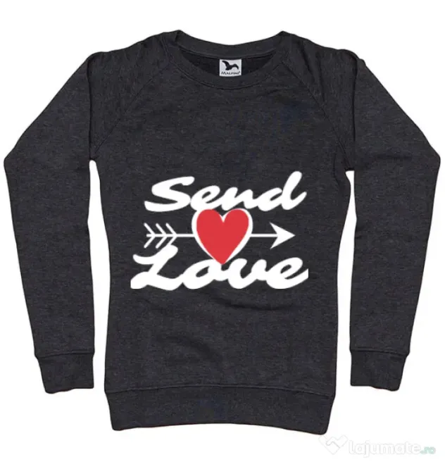Bluza ADLER dama Send love Negru melanj