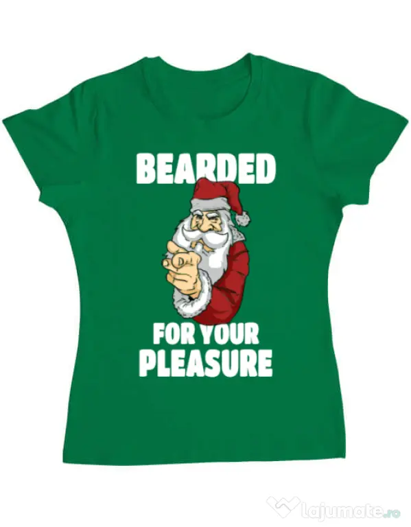 Tricou ADLER dama Bearded for your pleasure Verde mediu