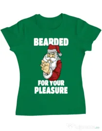Tricou ADLER dama Bearded for your pleasure Verde mediu