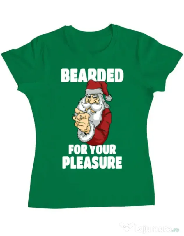 Tricou ADLER dama Bearded for your pleasure Verde mediu