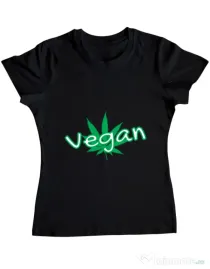 Tricou ADLER dama Vegan Negru