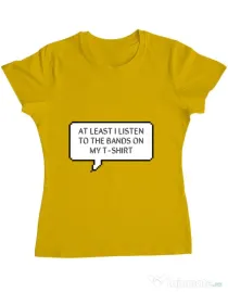 Tricou ADLER dama T-shirt band Galben