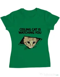 Tricou ADLER dama Ceiling cat Verde mediu