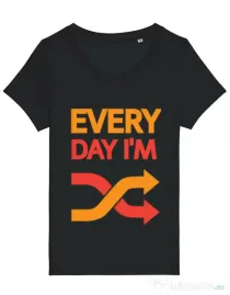 Tricou STANLEY STELLA dama Every day i'm shuffling Negru