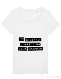 Tricou STANLEY STELLA dama Grammar nazi Alb