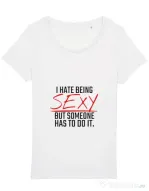 Tricou STANLEY STELLA dama I hate being sexy Alb