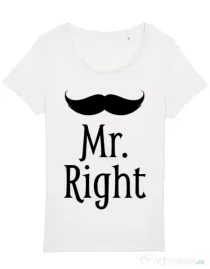 Tricou STANLEY STELLA dama Mr. right Alb