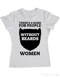 Tricou ADLER dama People without beards Alb