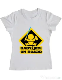 Tricou ADLER dama Baby Jedi Alb
