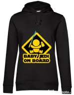 Hoodie dama cu gluga Baby Jedi Negru