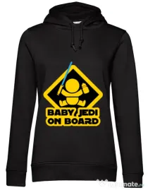 Hoodie dama cu gluga Baby Jedi Negru