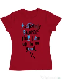 Tricou ADLER dama Up to no good Rosu